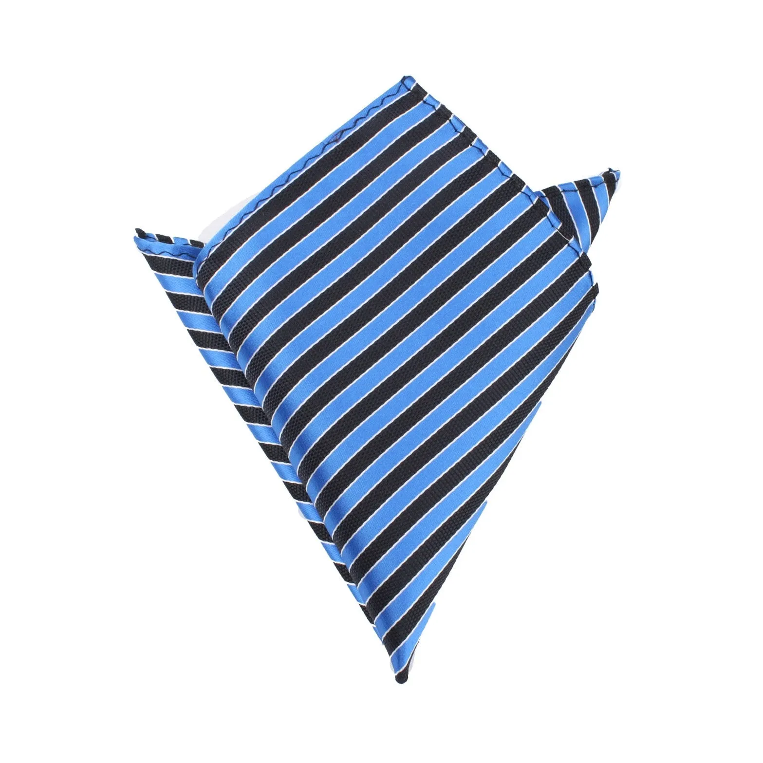 Striped Blue Black Pocket Square sold by OTAA