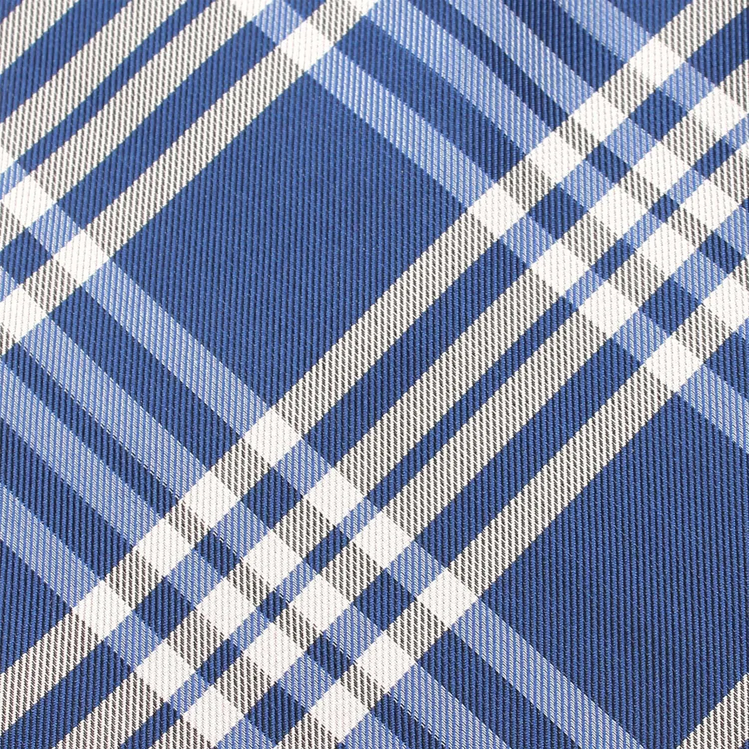 Cobalt Blue with White Stripes Pocket Square sold by OTAA product image thumbnail 2