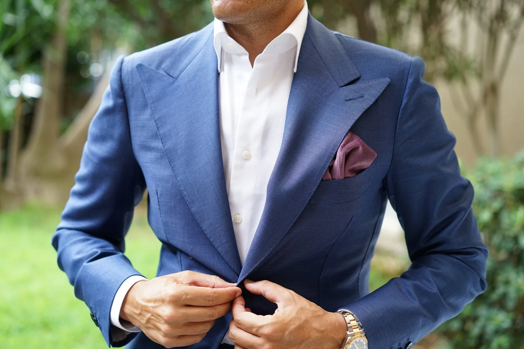 Dusty Lilac Purple Velvet Pocket Square sold by OTAA product image thumbnail 3