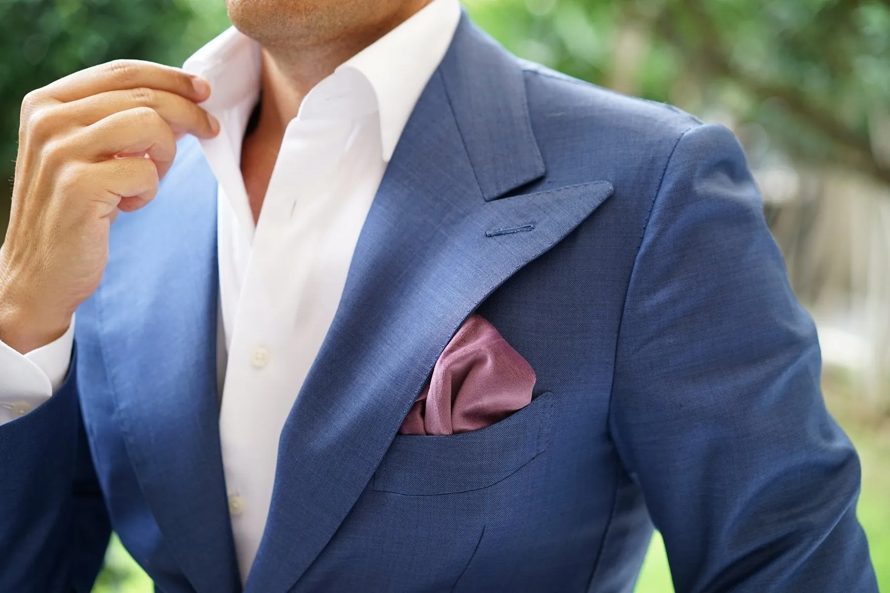 Dusty Lilac Purple Velvet Pocket Square sold by OTAA product image thumbnail 5