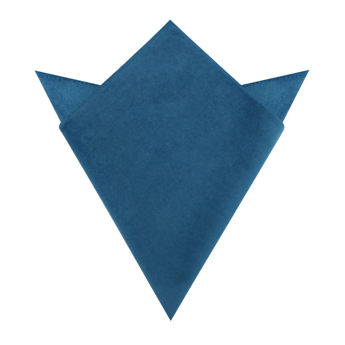 Teal Blue Velvet Pocket Square sold by OTAA