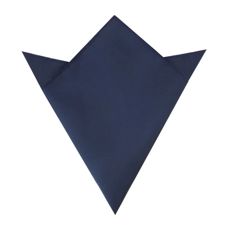 Navy Blue Weave Pocket Square made by OTAA