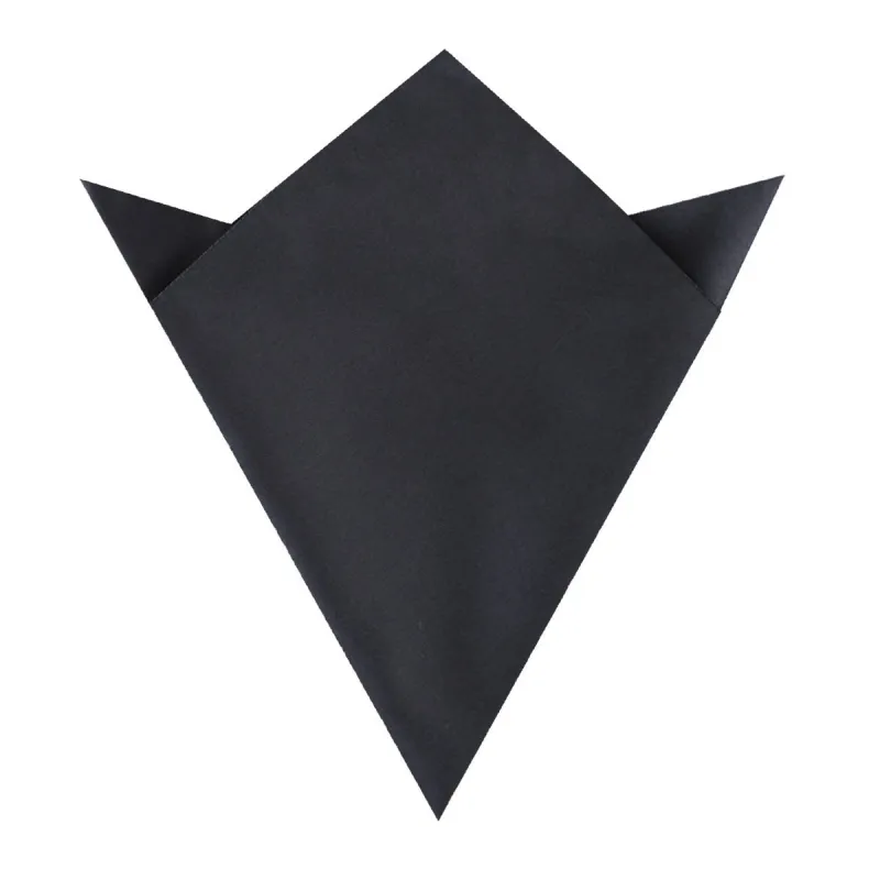 Gun Grey Satin Pocket Square made by OTAA