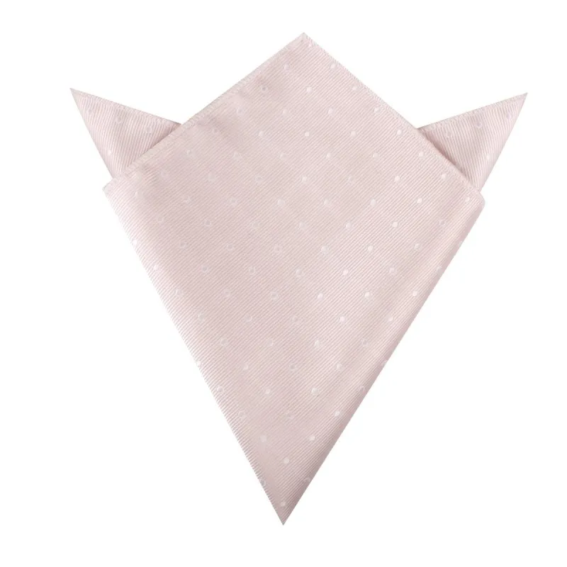 Nude Pink Polka Dots Pocket Square made by OTAA