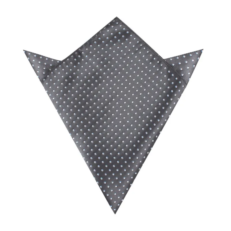 Grey Mini Polka Dots Pocket Square made by OTAA