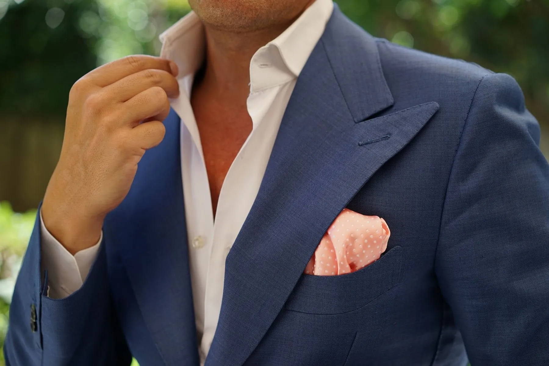 Peach Mini Polka Dots Pocket Square sold by OTAA product image thumbnail 5
