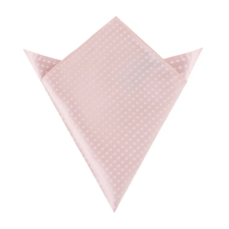 Blush Pink Mini Polka Dots Pocket Square made by OTAA