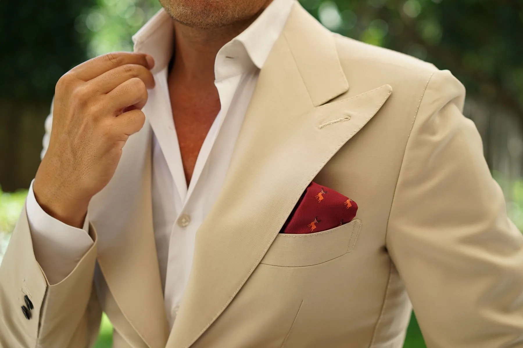 Siberian Reindeer Pocket Square sold by OTAA product image thumbnail 5