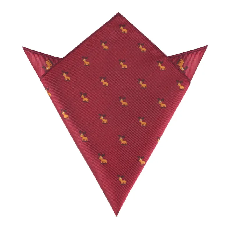 Reindeer Pixel Pocket Square made by OTAA