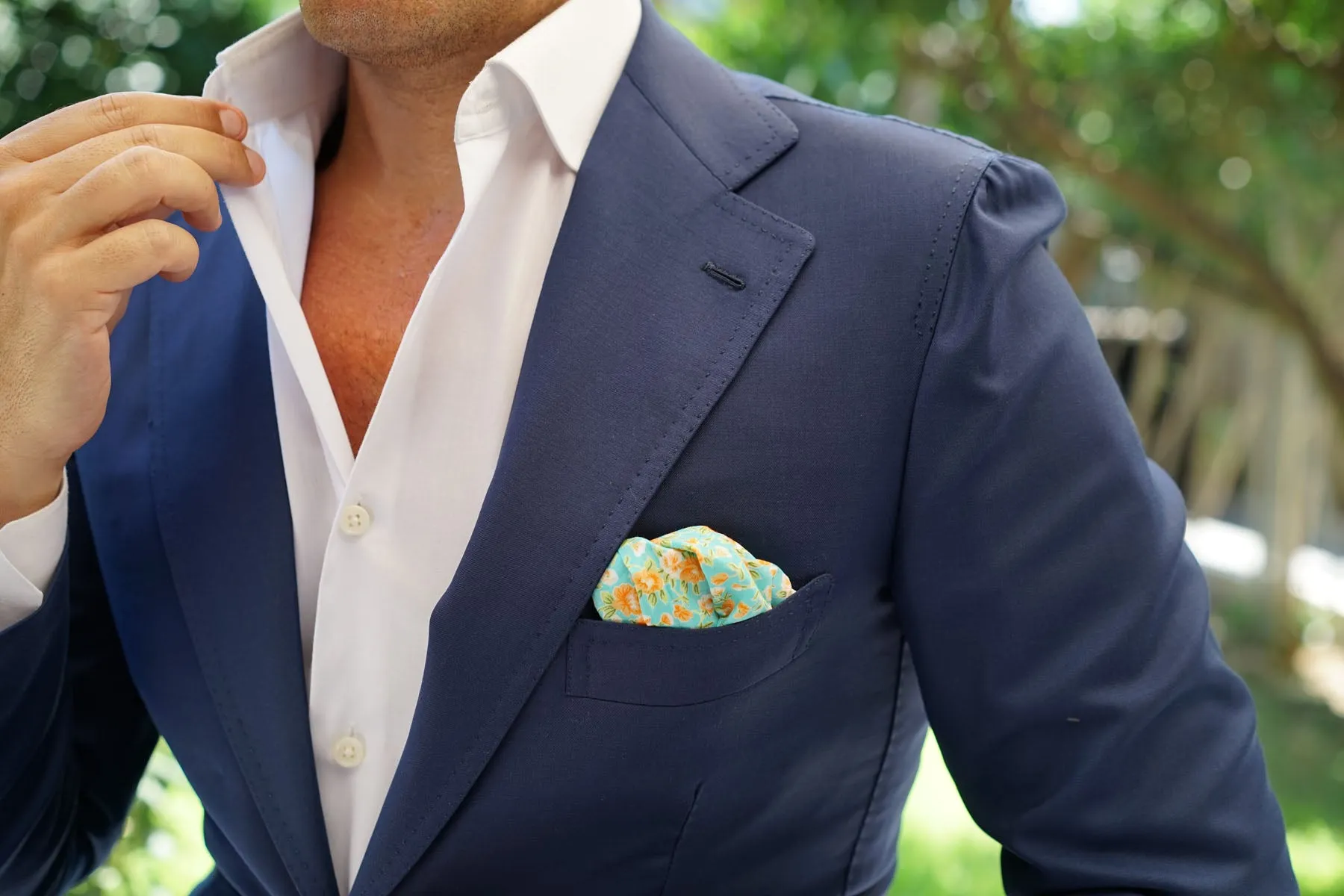 Monaco Floral Pocket Square sold by OTAA product image thumbnail 5