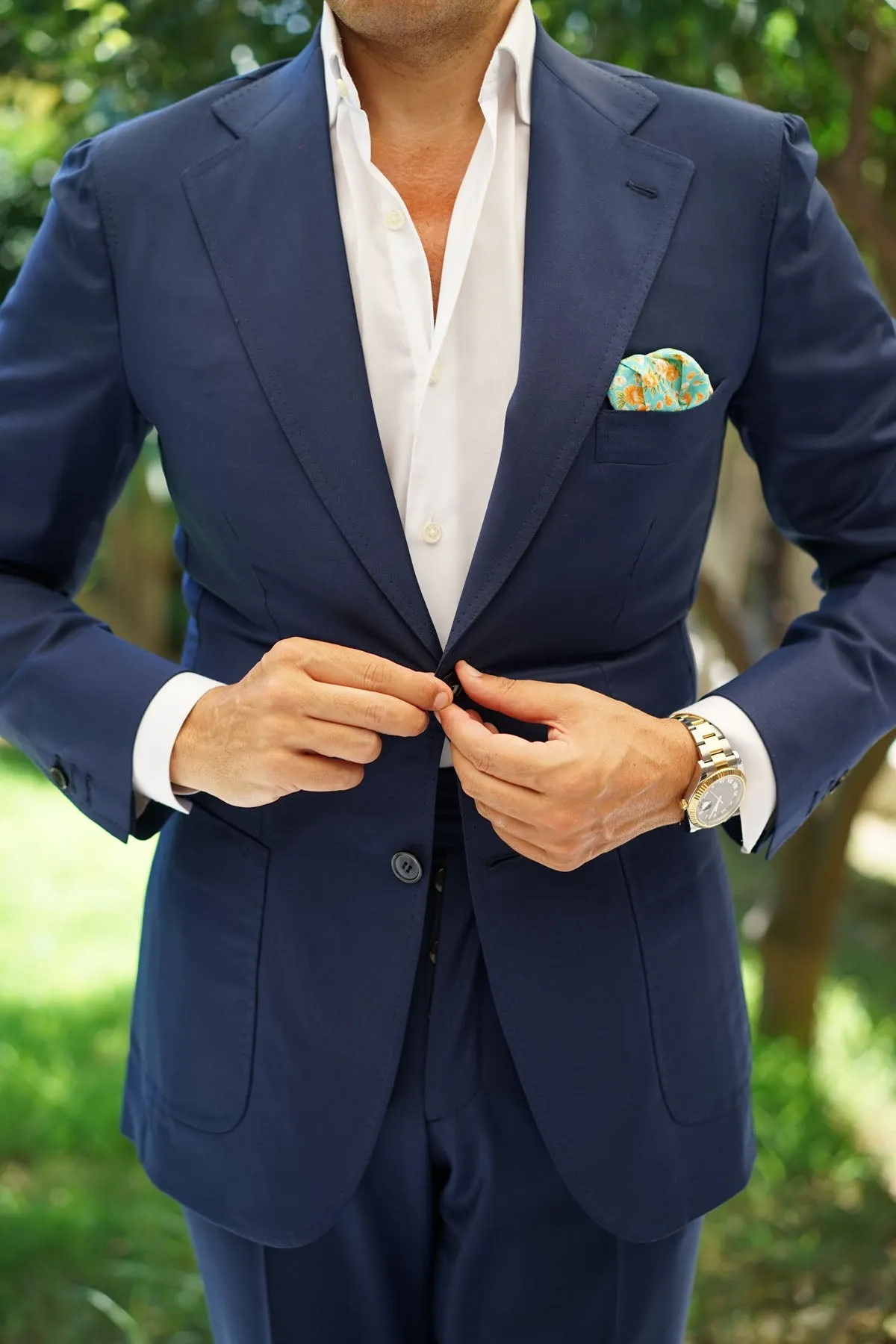Monaco Floral Pocket Square sold by OTAA product image thumbnail 4