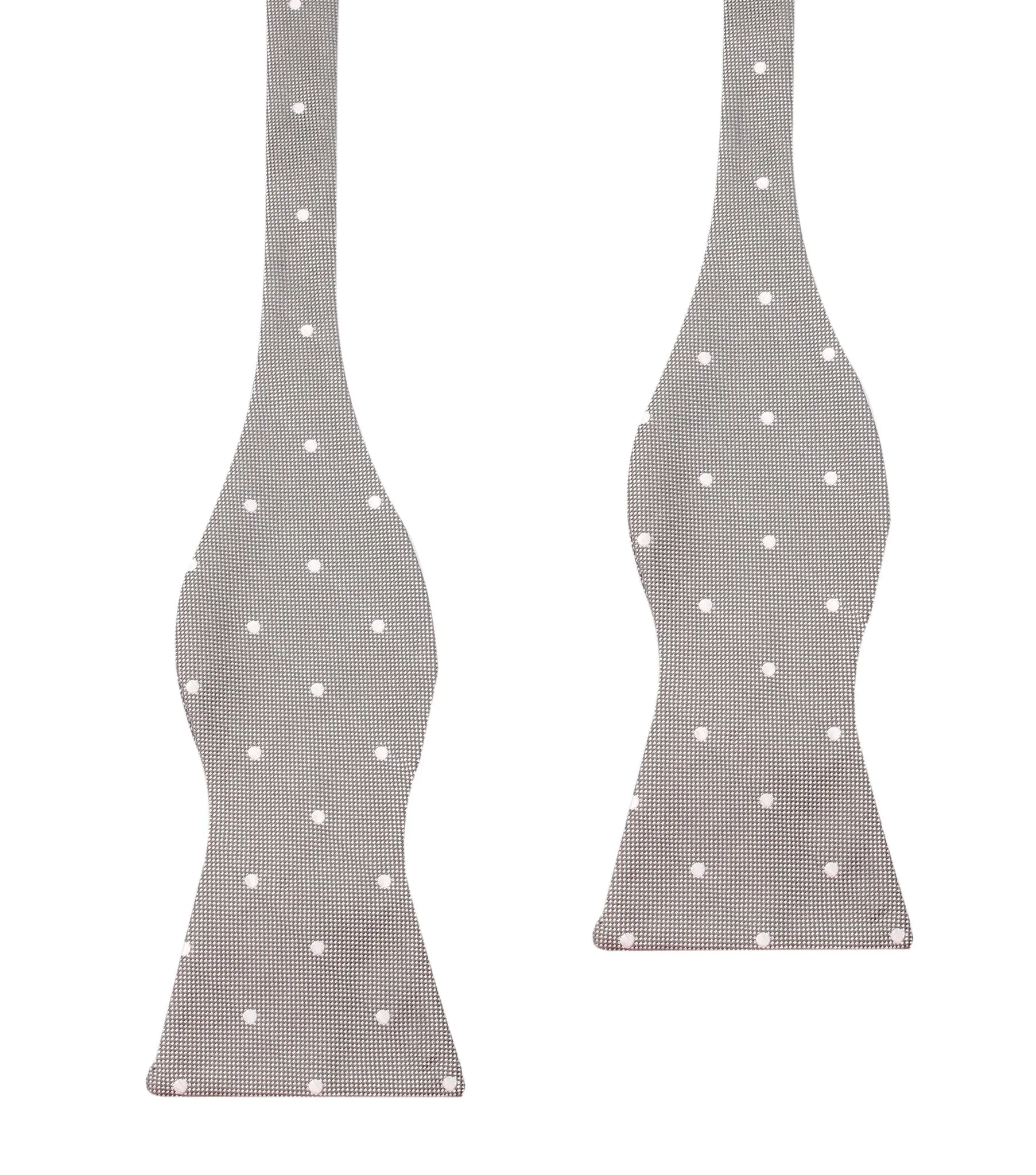 Grey with White Polka Dots - Bow Tie (Untied) sold by OTAA