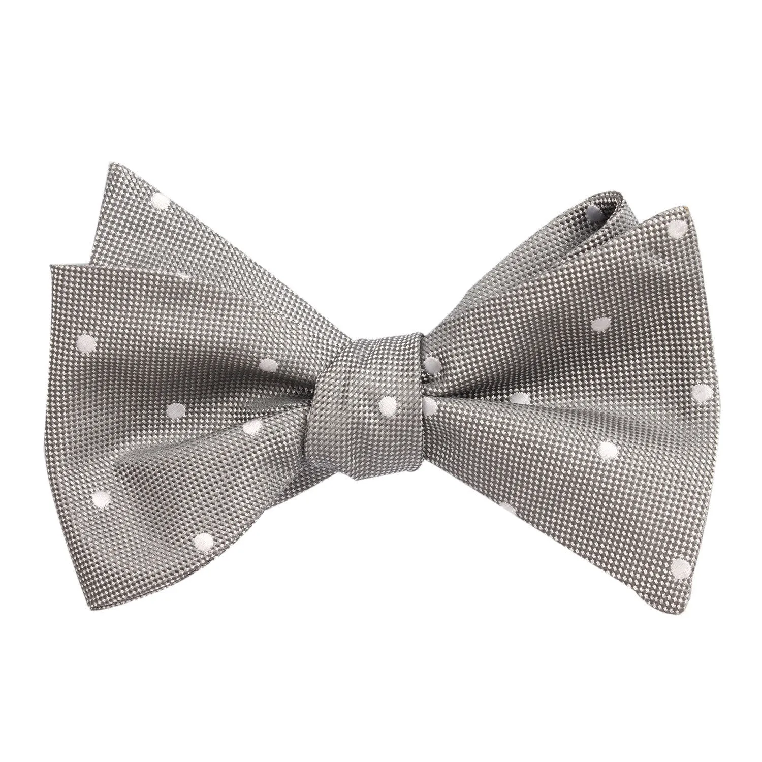Grey with White Polka Dots - Bow Tie (Untied) sold by OTAA product image thumbnail 2