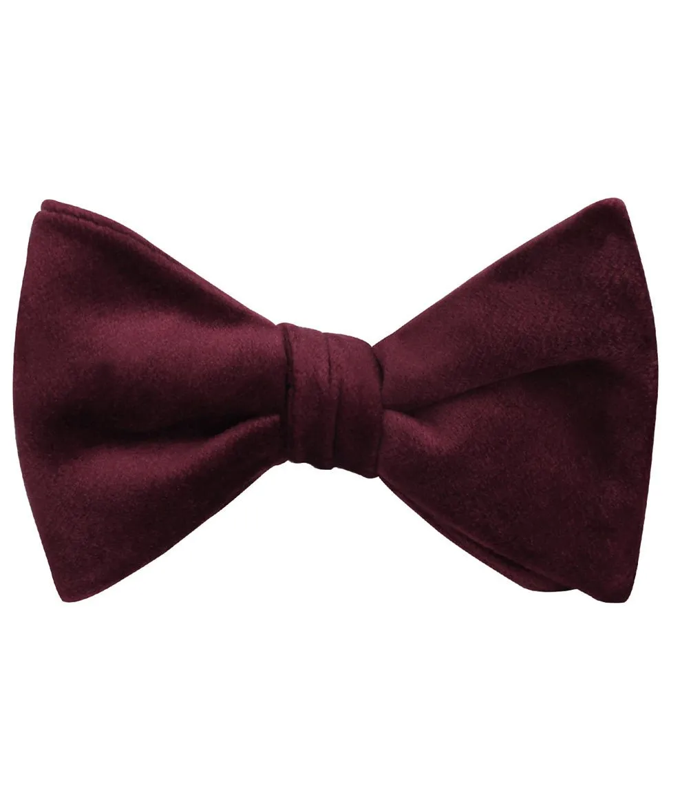 Bond Burgundy Velvet Self Bow Tie sold by OTAA product image thumbnail 2