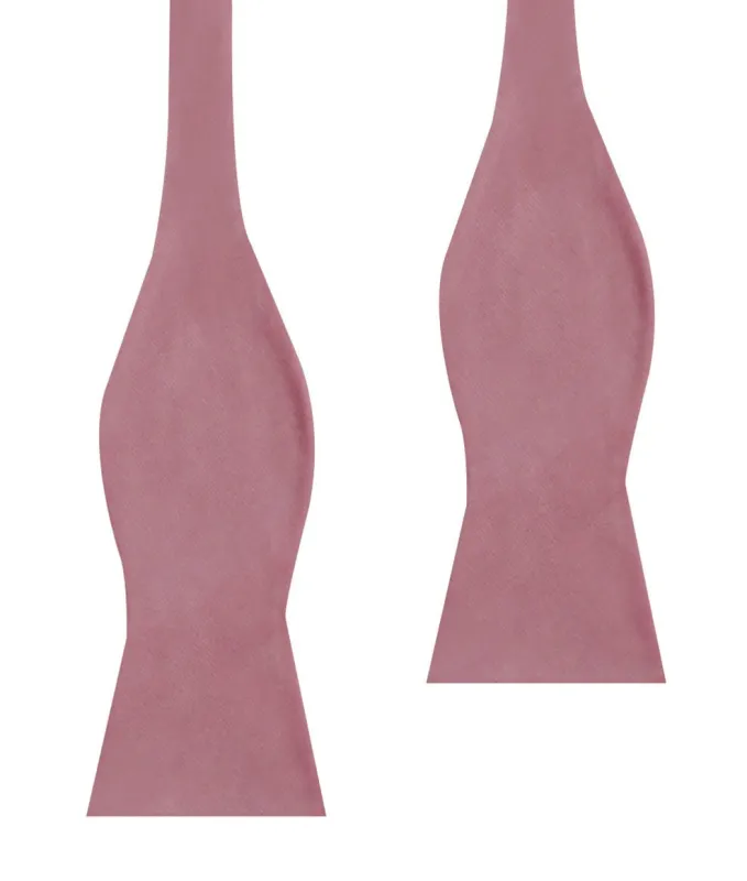 Nude Pink Velvet Self Bow Tie made by OTAA