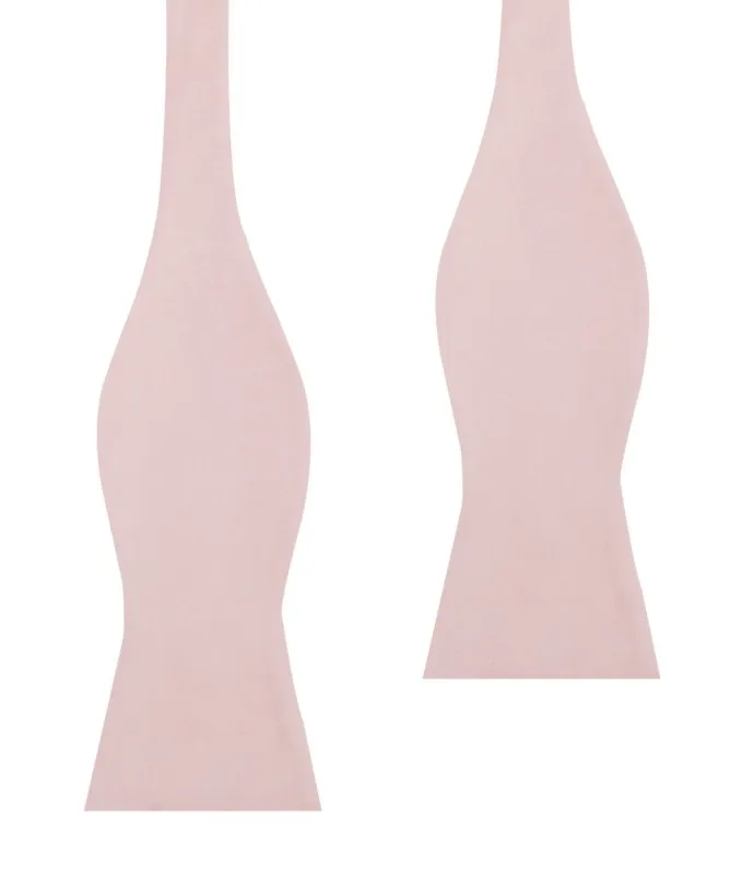 Blush Pink Velvet Self Bow Tie made by OTAA