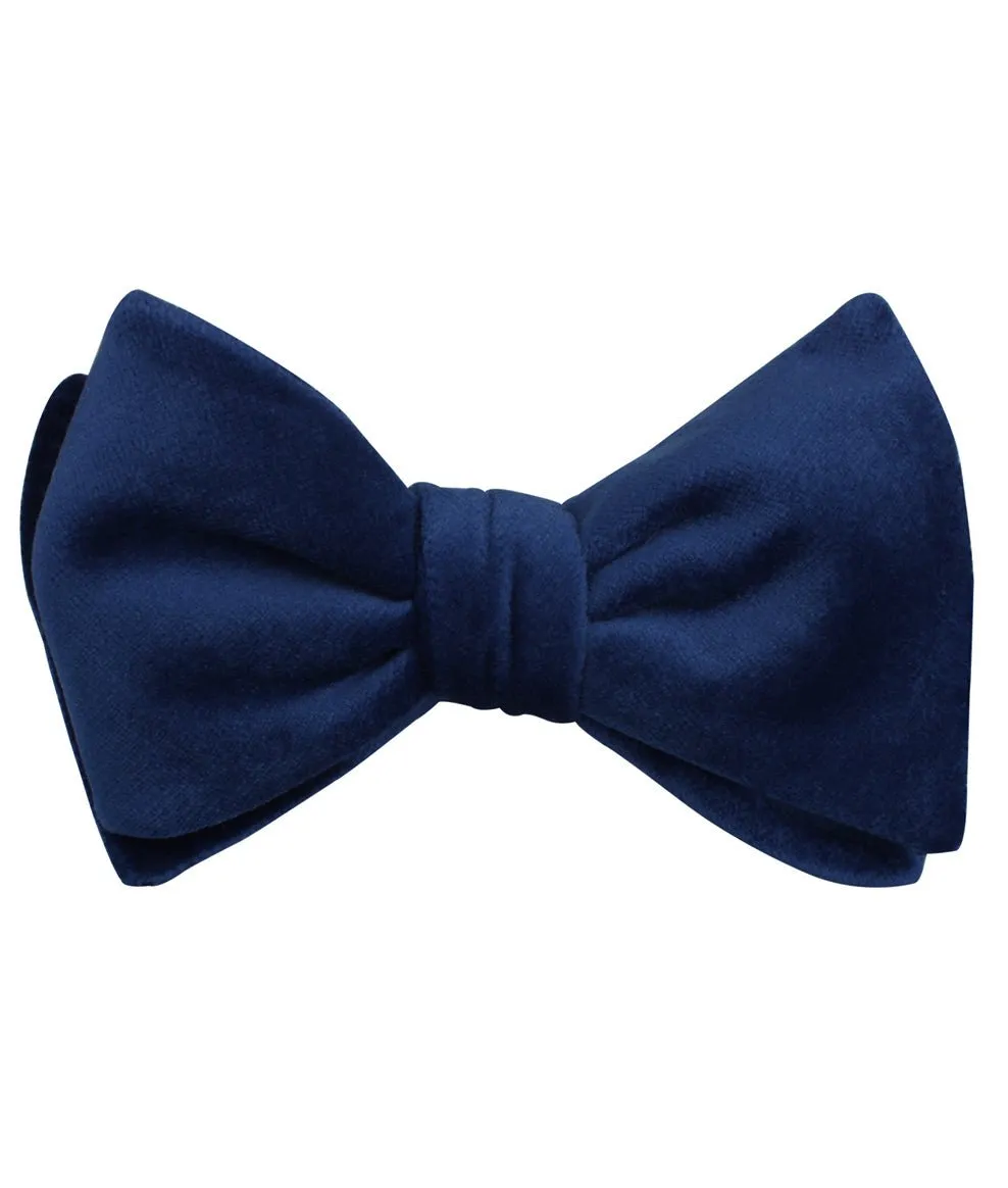 Royal Blue Velvet Self Bow Tie sold by OTAA product image thumbnail 2