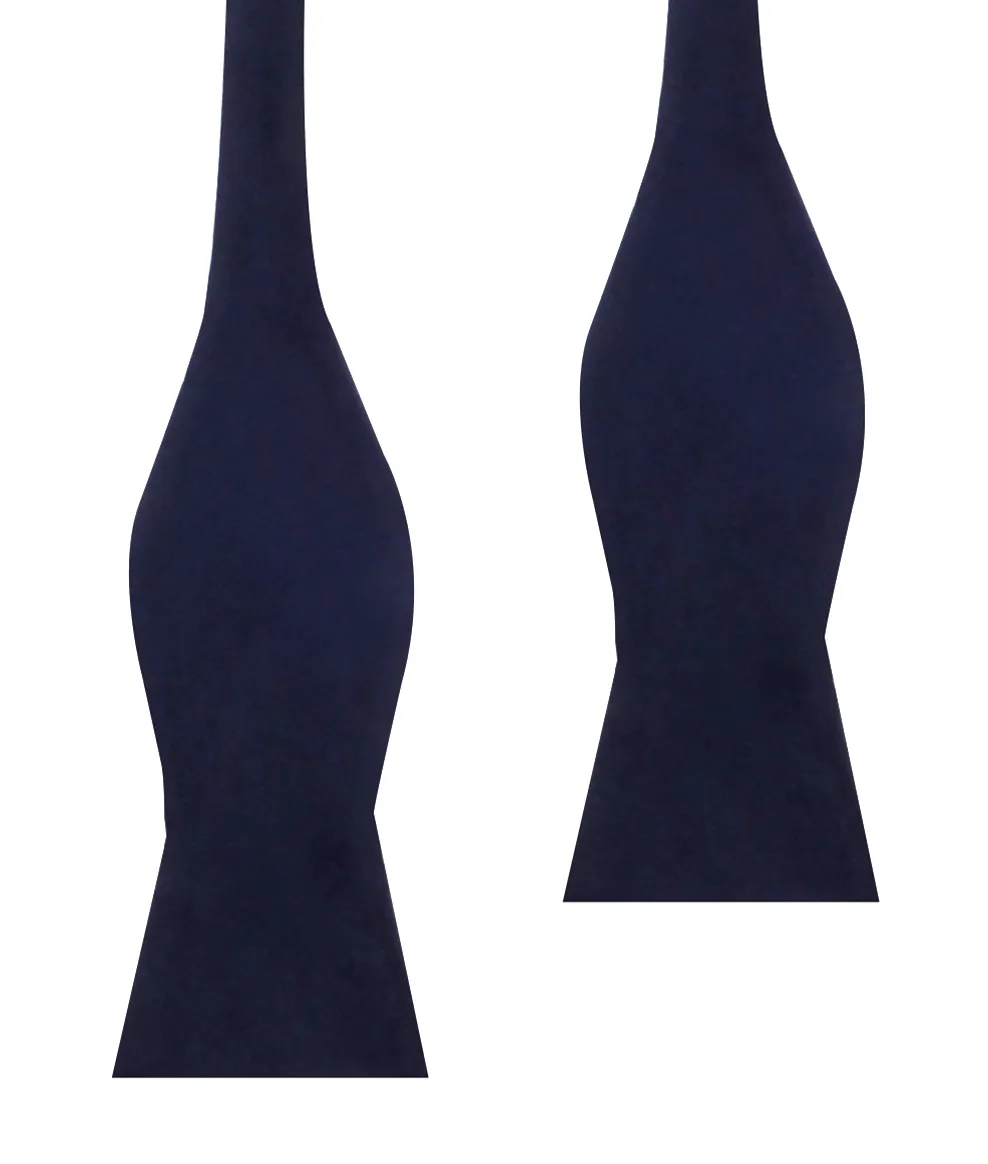 Navy Blue Bond Velvet Self Bow Tie sold by OTAA