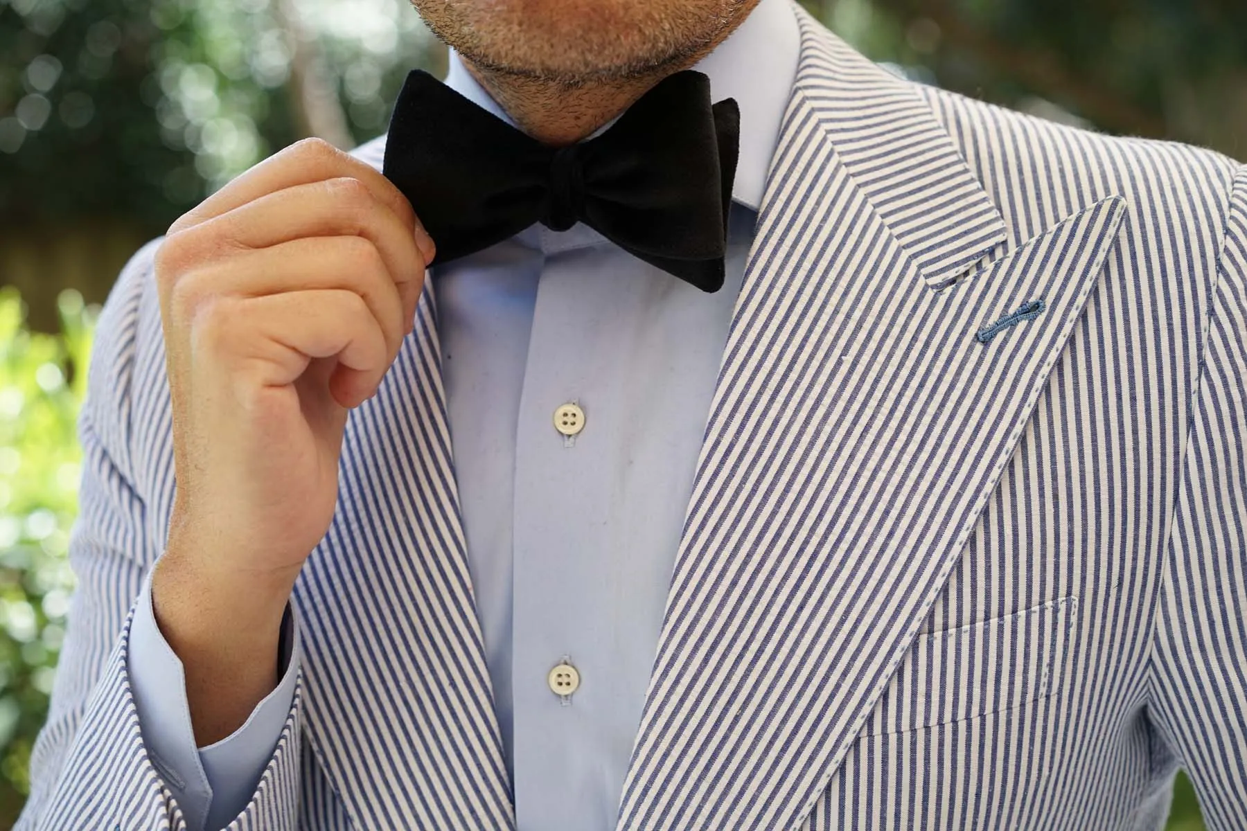 Bond Black Velvet Self Bow Tie sold by OTAA product image thumbnail 5
