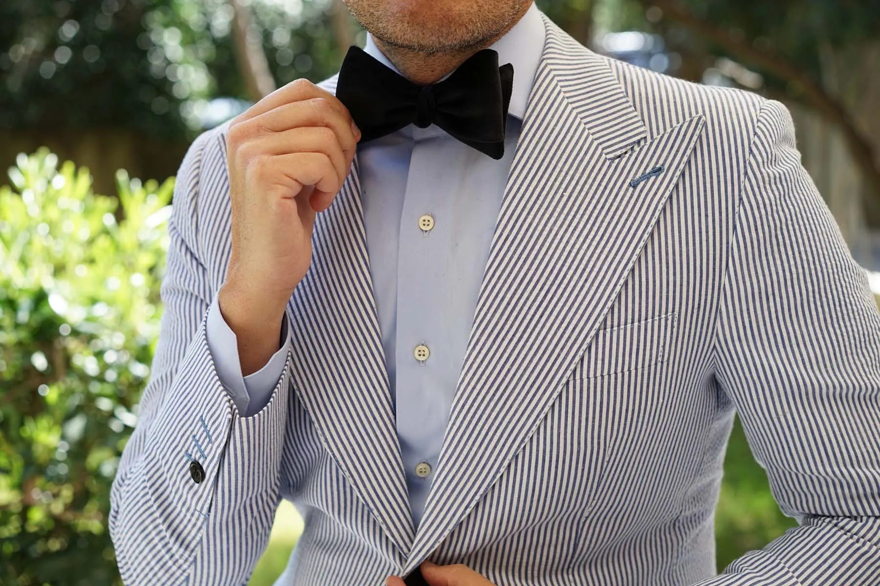 Bond Black Velvet Self Bow Tie sold by OTAA product image thumbnail 4