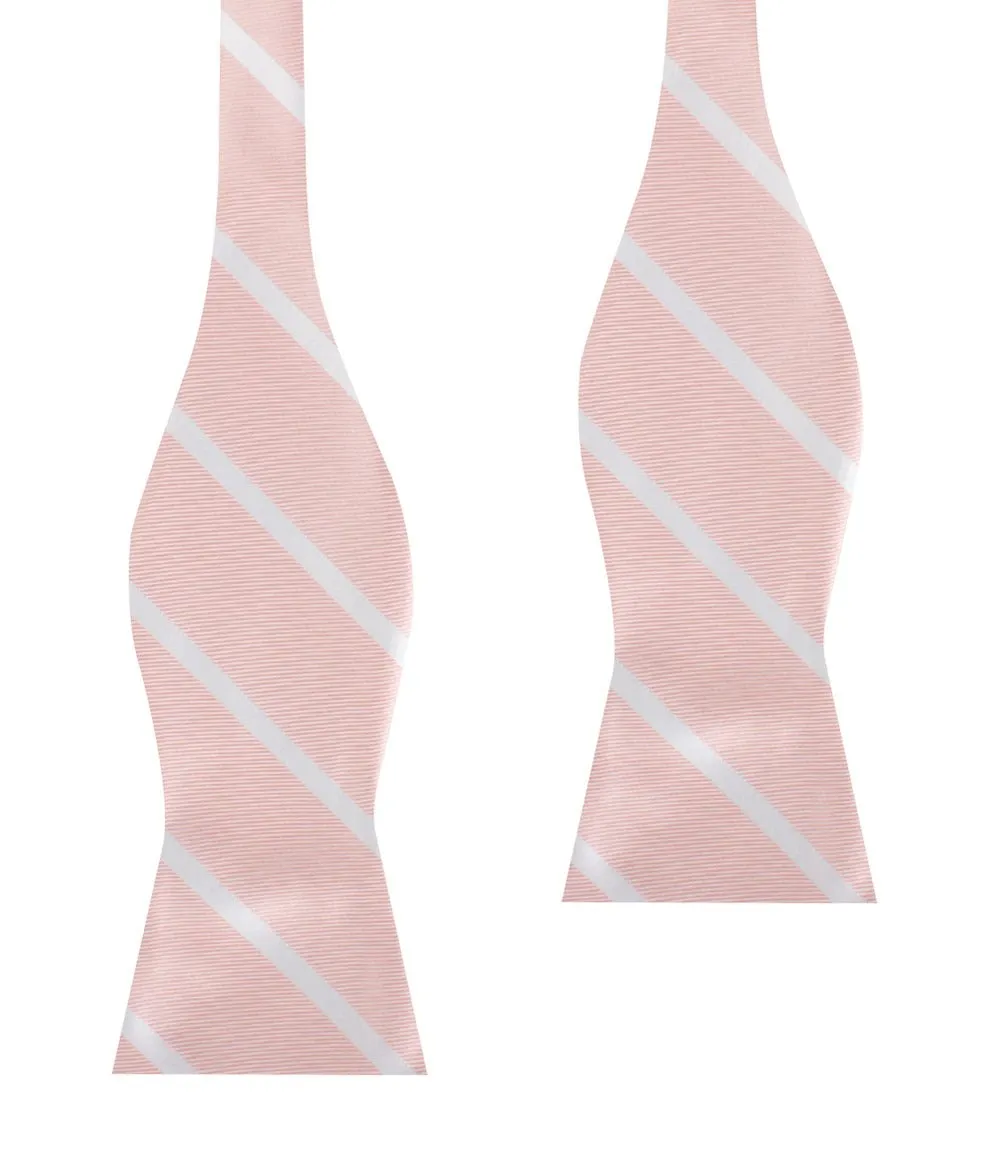 Blush Pink Striped Self Bow Tie sold by OTAA