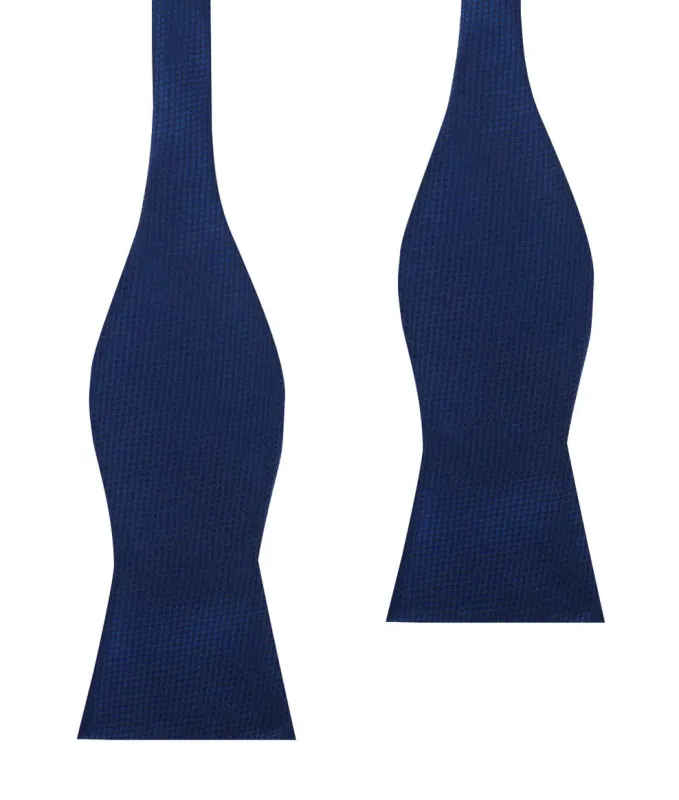 Indigo Navy Honeycomb Self Bow Tie made by OTAA