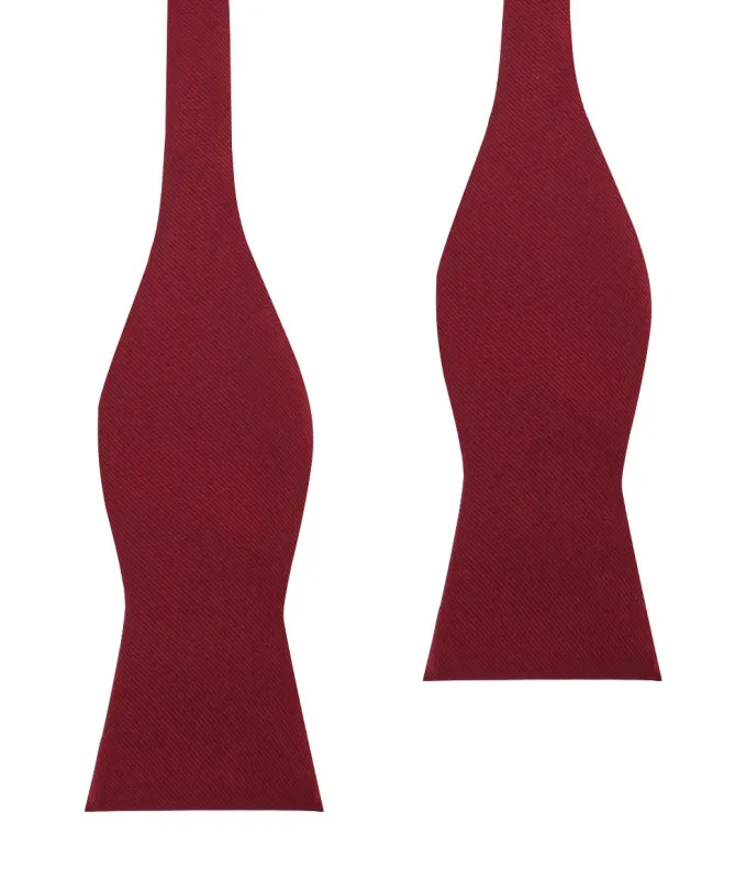 Burgundy Weave Self Bow Tie made by OTAA