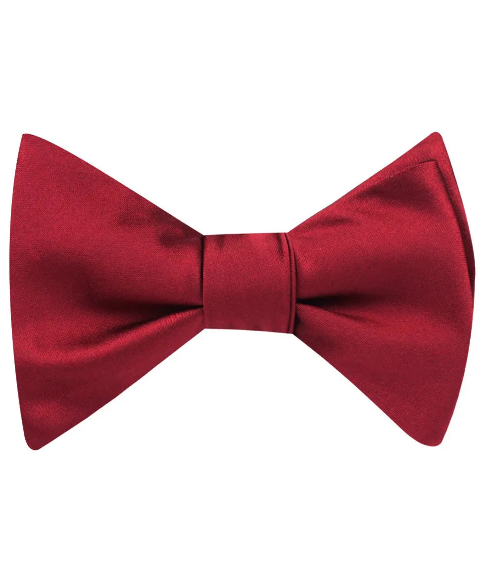 Burgundy Satin Self Bow Tie sold by OTAA product image thumbnail 2