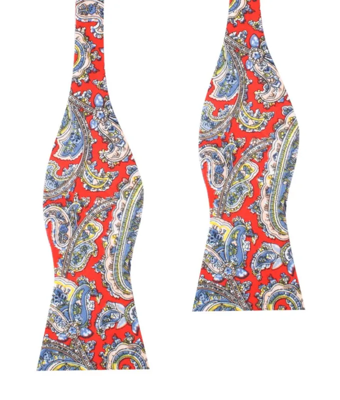 Ulysses Paisley Self Bow Tie made by OTAA