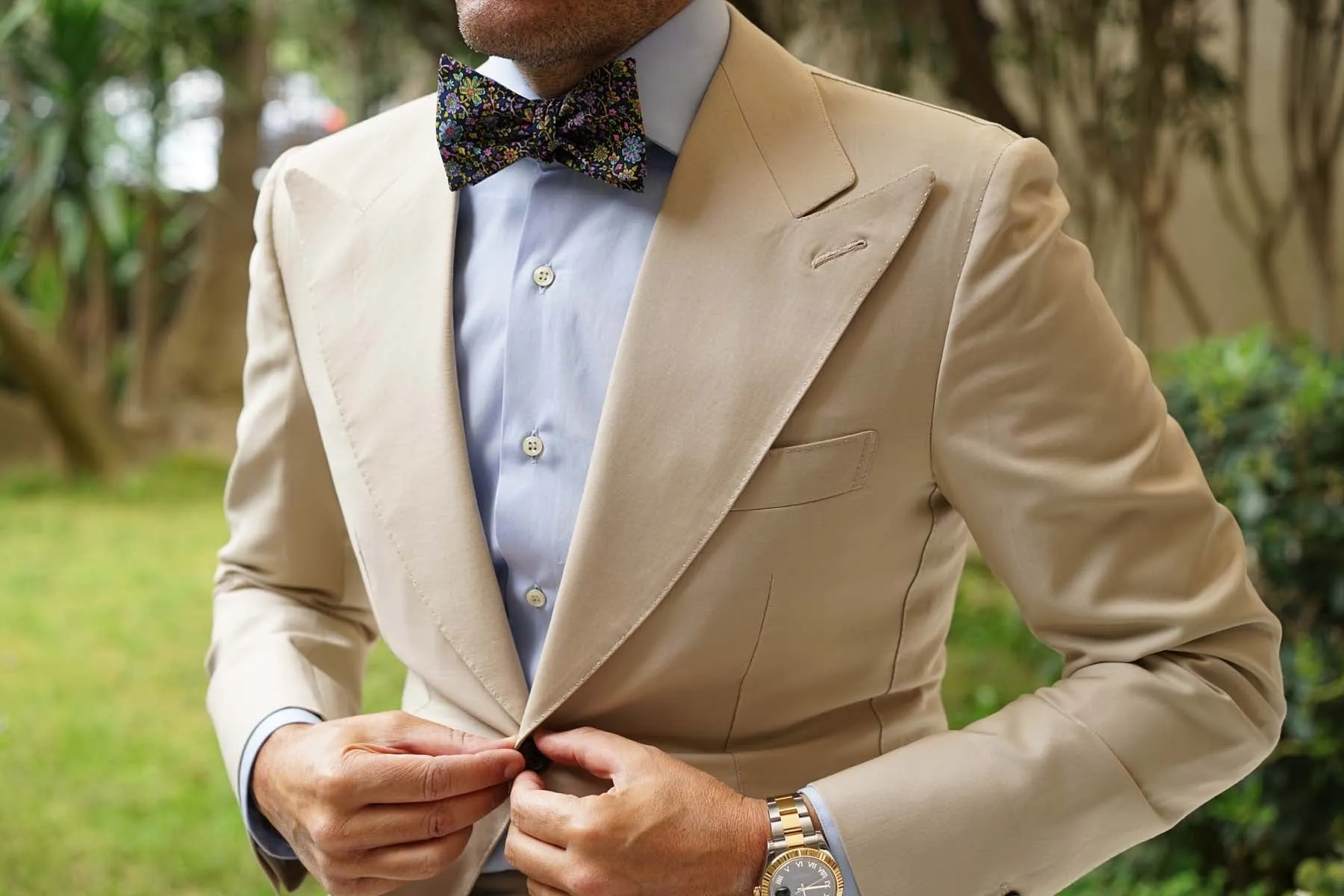 Tomba di Dante Floral Self Bow Tie sold by OTAA product image thumbnail 4