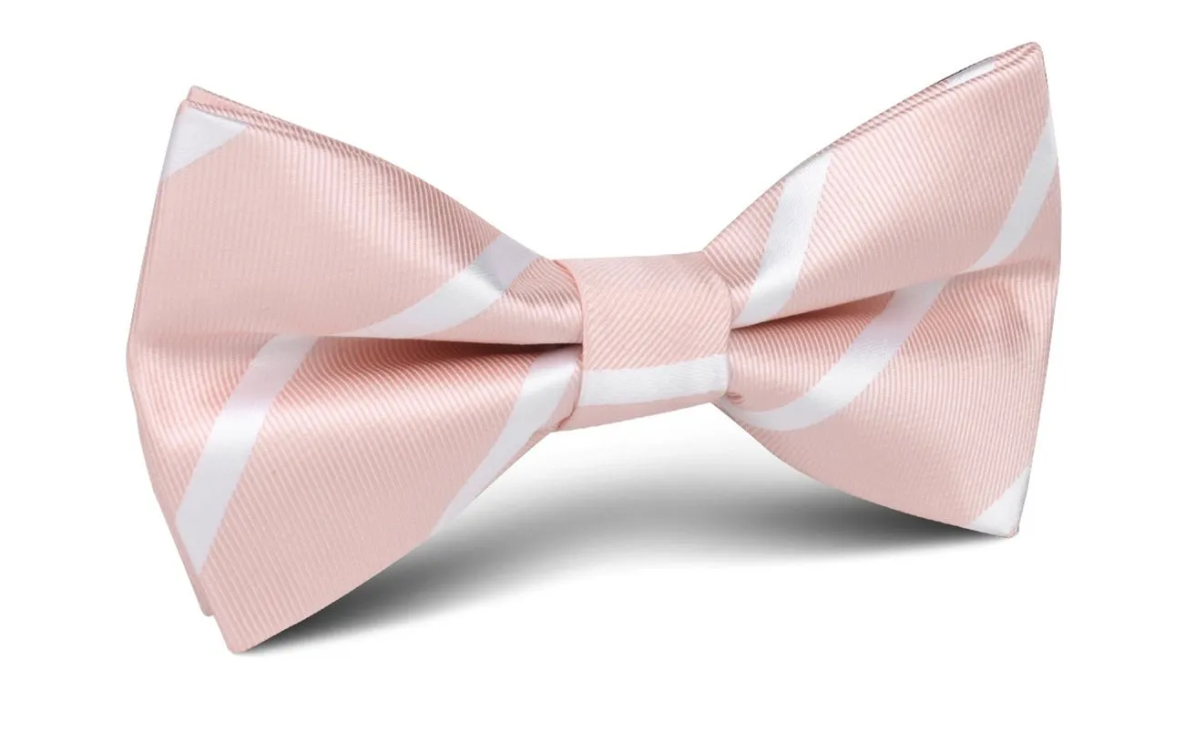 Blush Pink Striped Bow Tie sold by OTAA