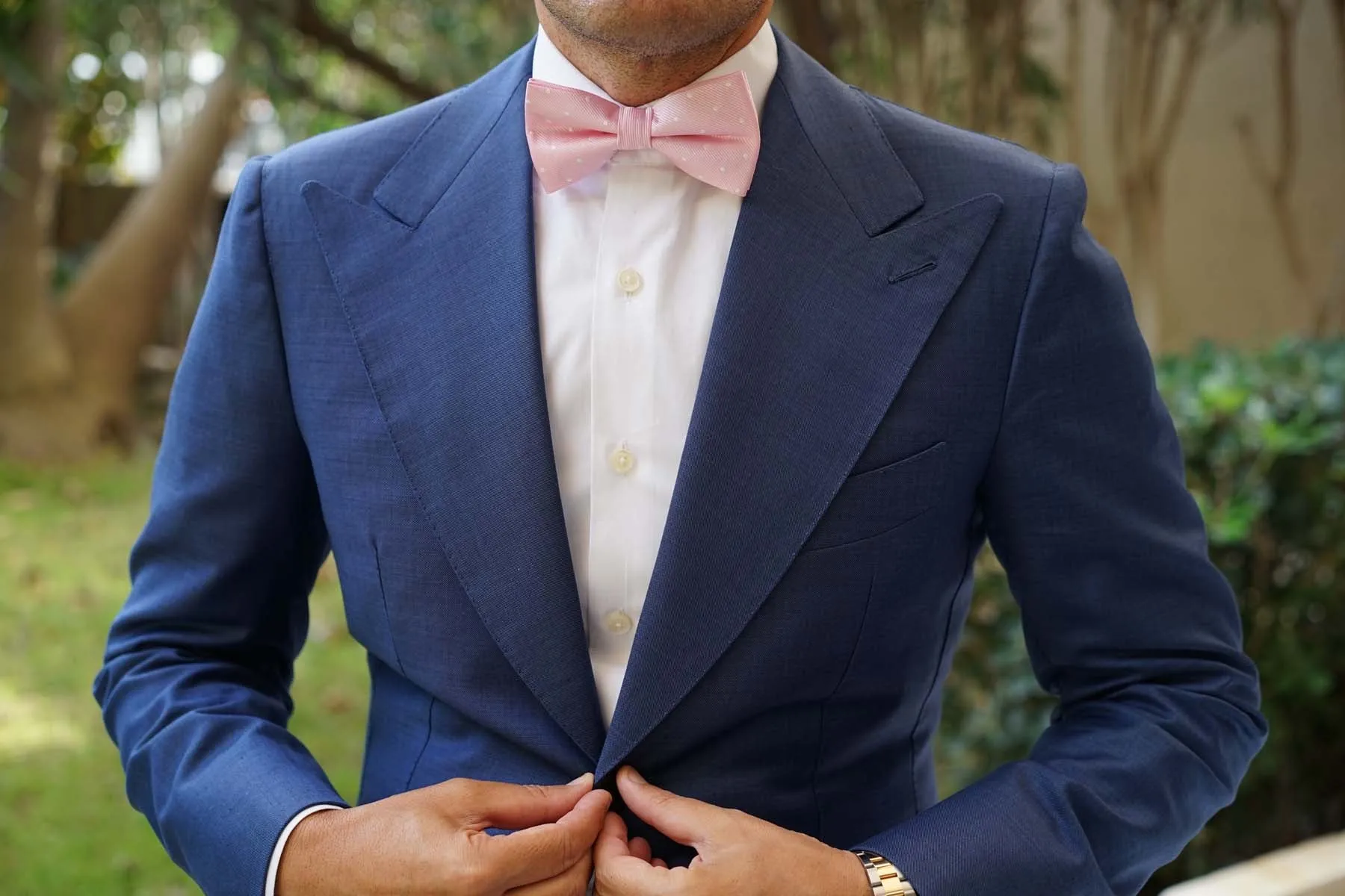 Soft Pink Polka Dots Bow Tie sold by OTAA product image thumbnail 5