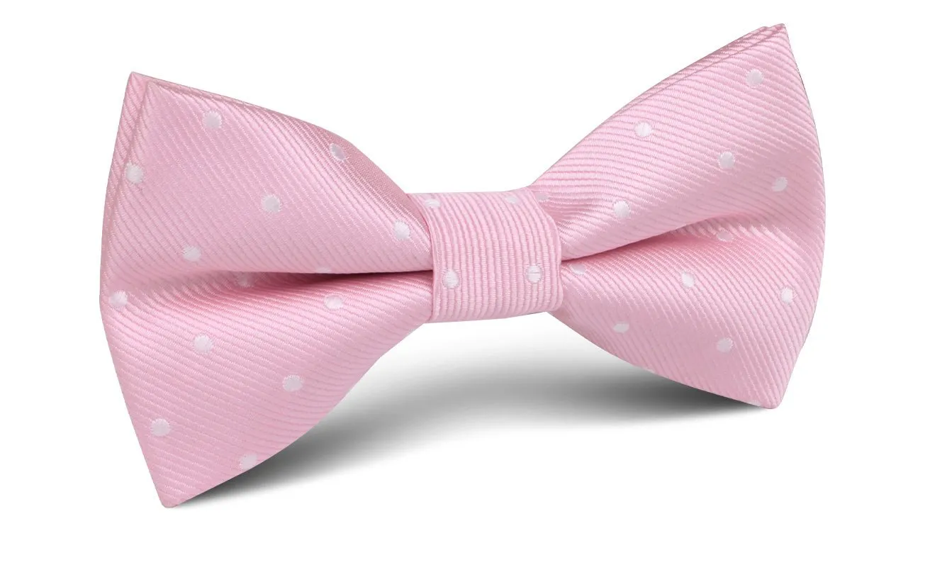Soft Pink Polka Dots Bow Tie sold by OTAA