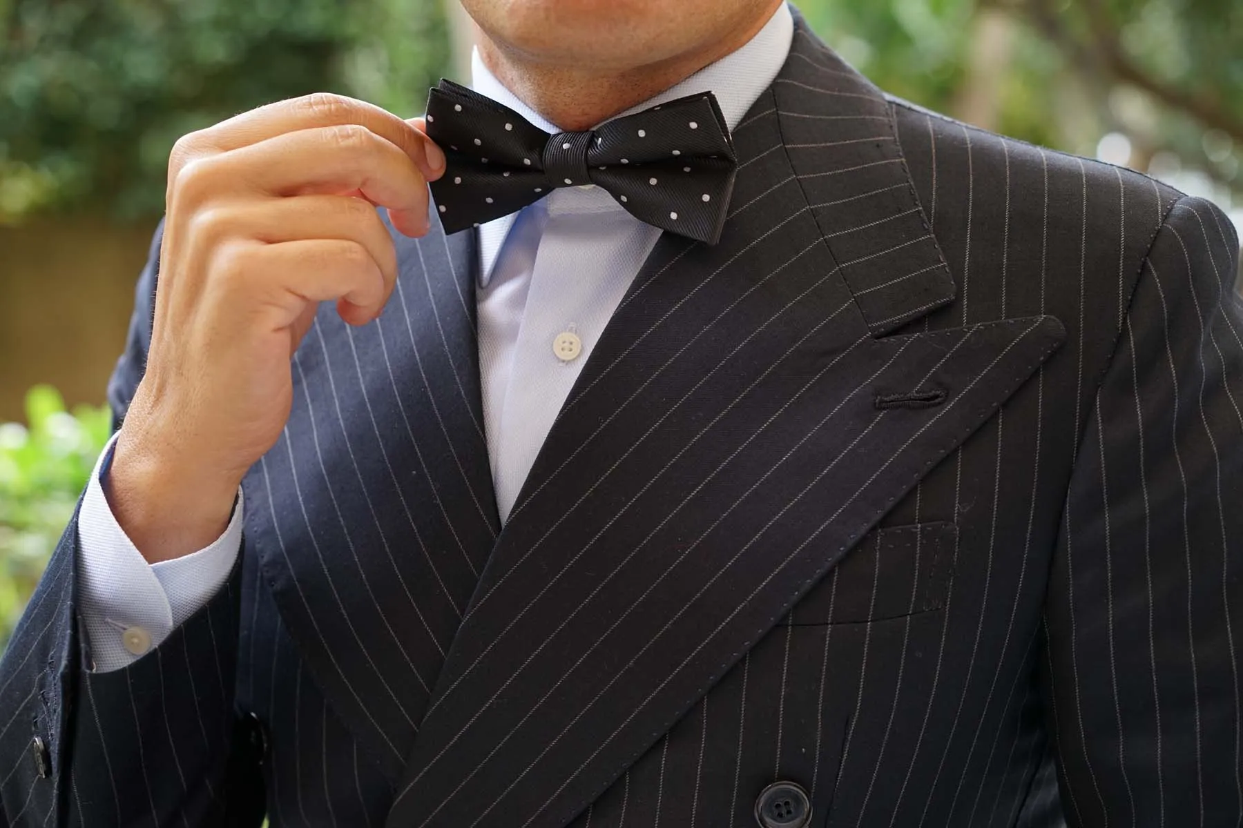 Bond Black Polka Dots Bow Tie sold by OTAA product image thumbnail 5