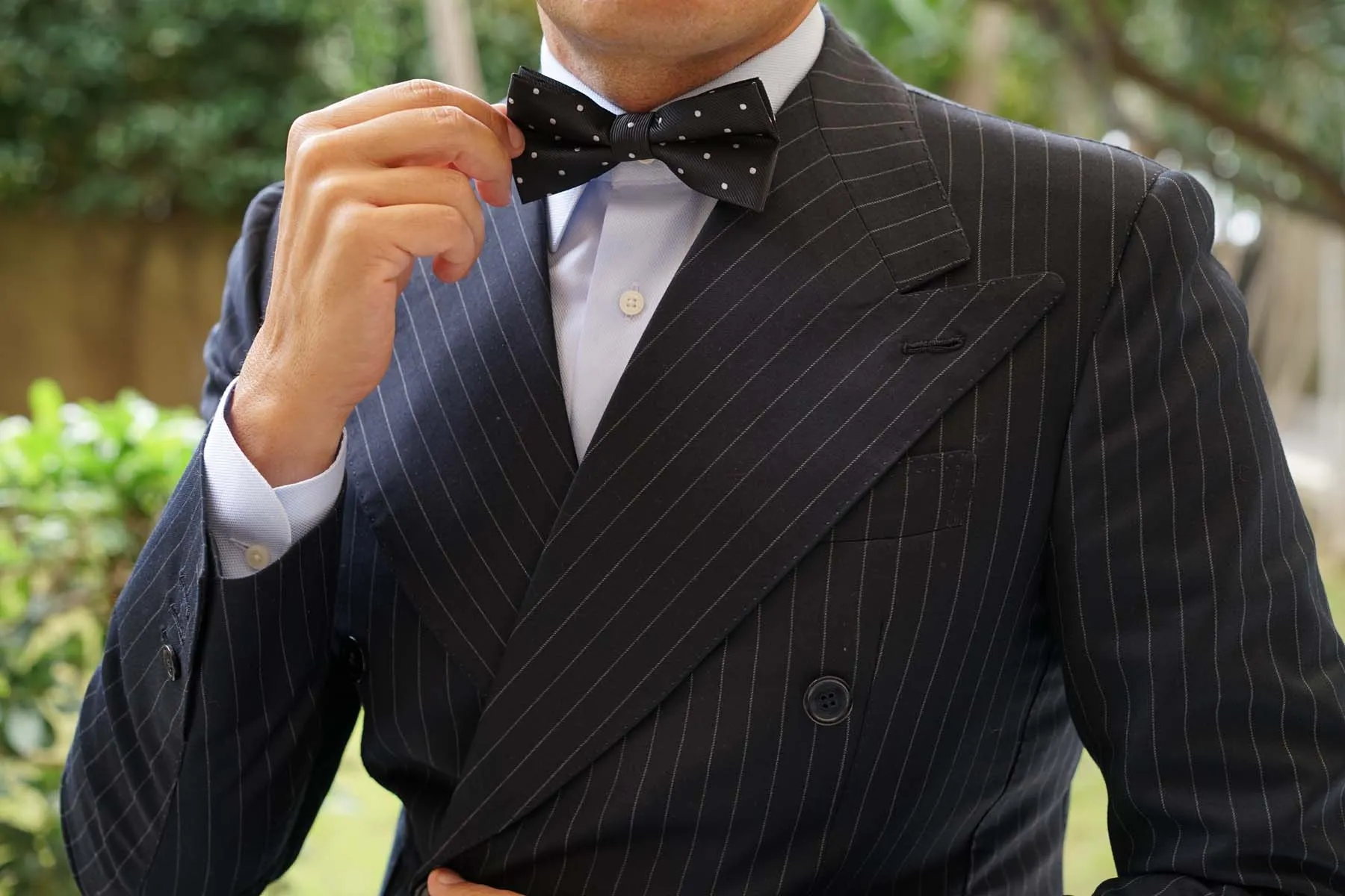 Bond Black Polka Dots Bow Tie sold by OTAA product image thumbnail 3