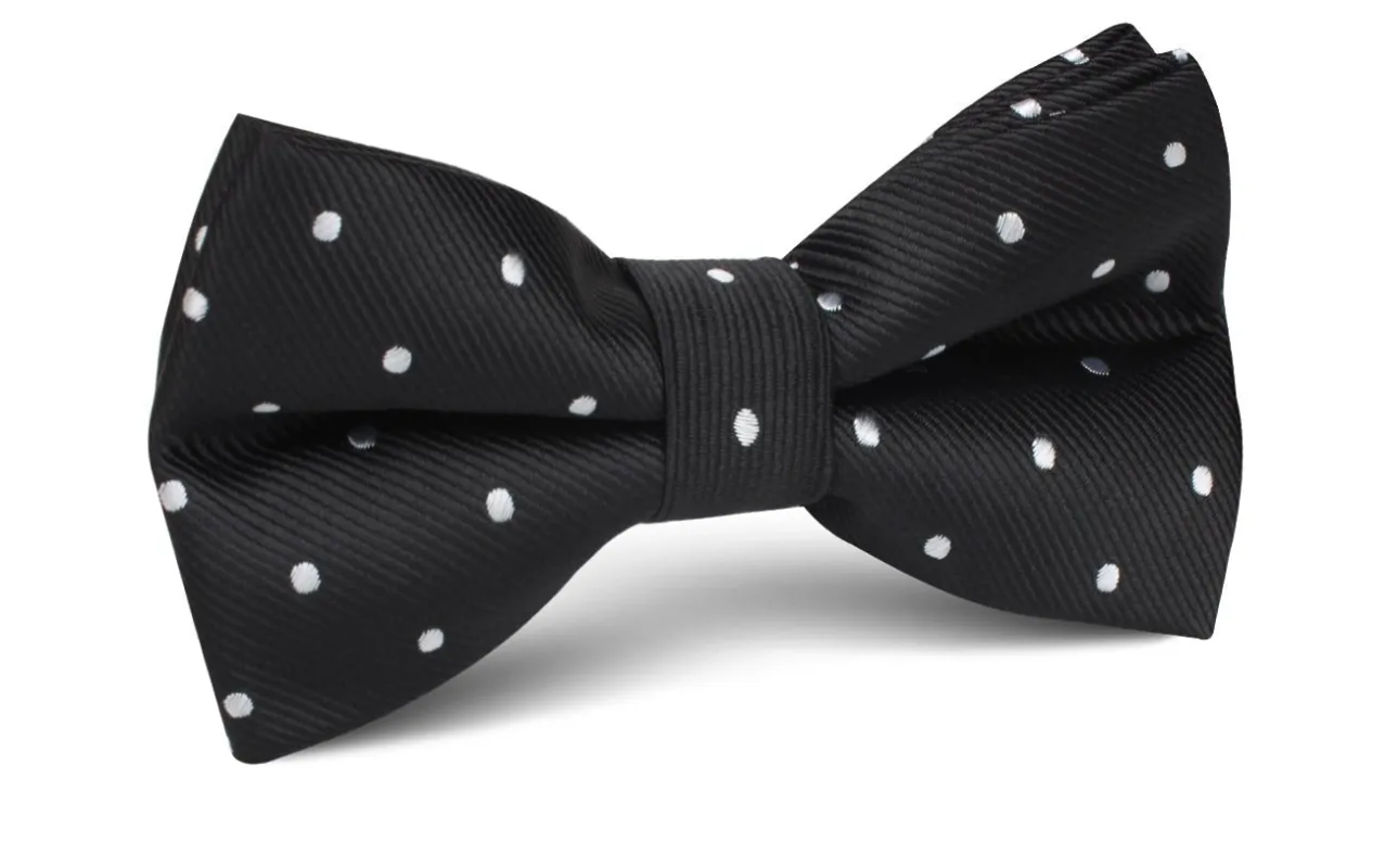 Bond Black Polka Dots Bow Tie made by OTAA