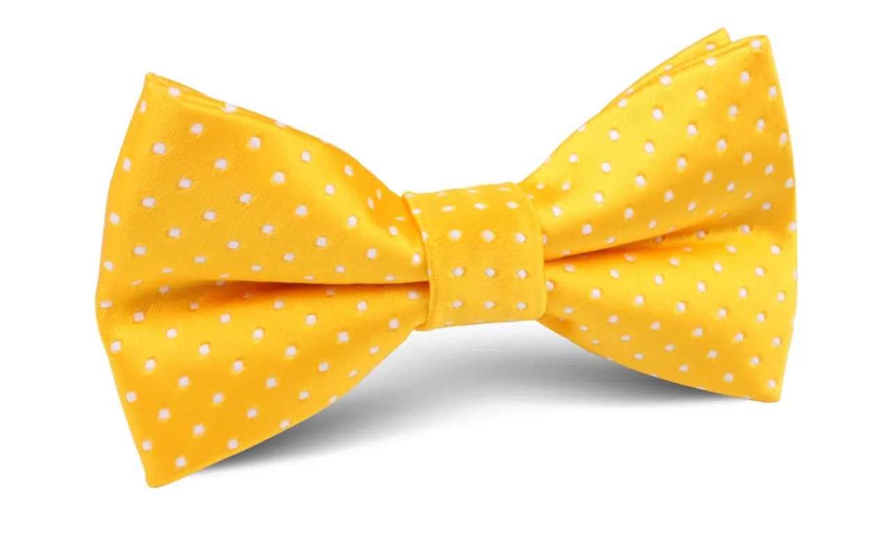 Yellow Mini Polka Dots Bow Tie made by OTAA
