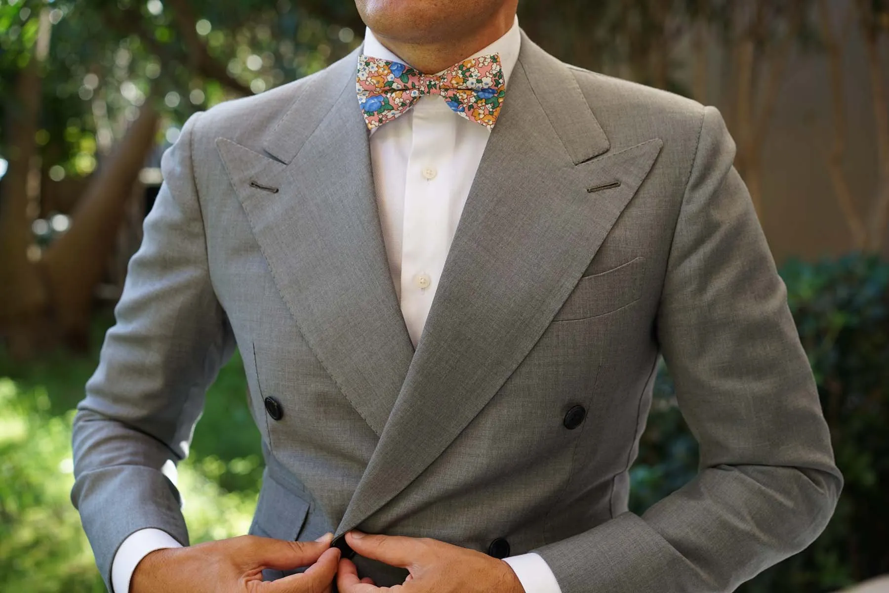 Panama Pink Floral Bow Tie sold by OTAA product image thumbnail 5
