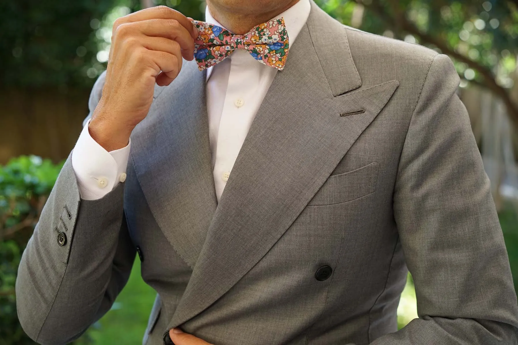 Panama Pink Floral Bow Tie sold by OTAA product image thumbnail 3