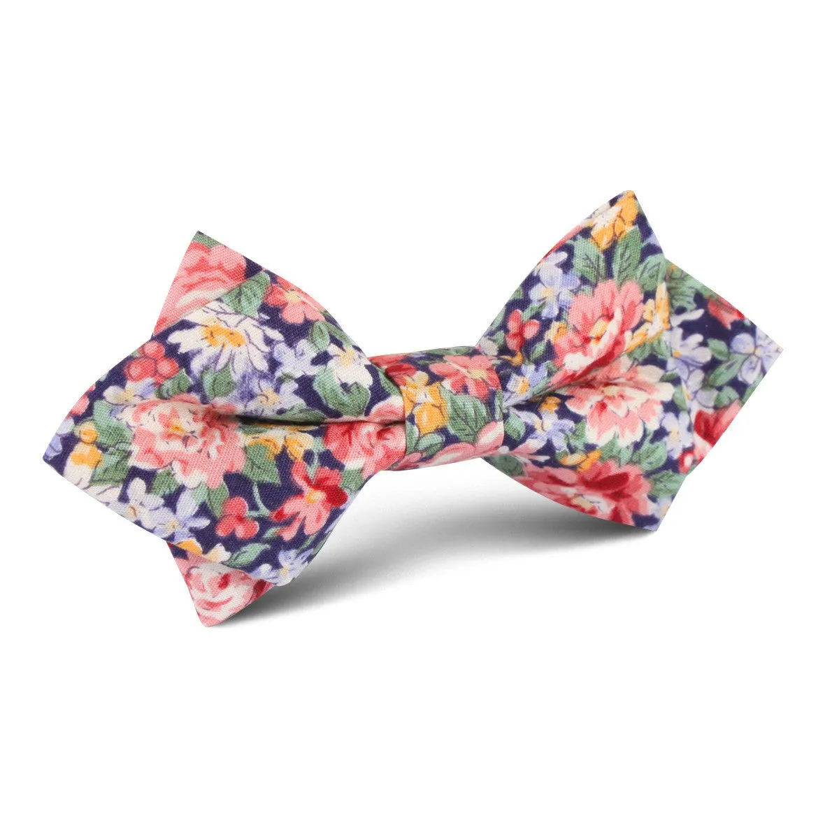 Pink Chrysanthemum Floral Diamond Bow Tie sold by OTAA