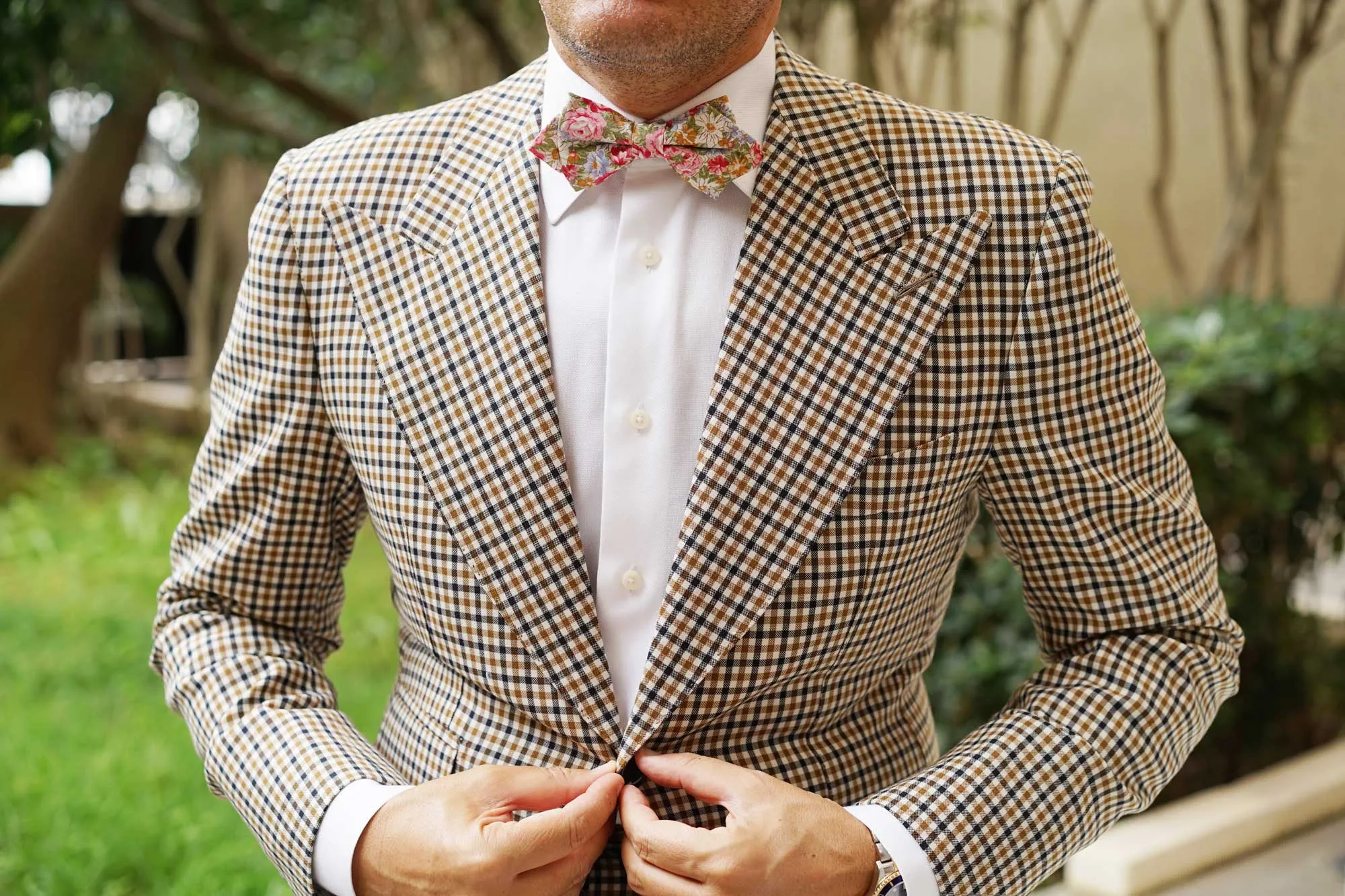 Daisy Floral Diamond Bow Tie sold by OTAA product image thumbnail 3