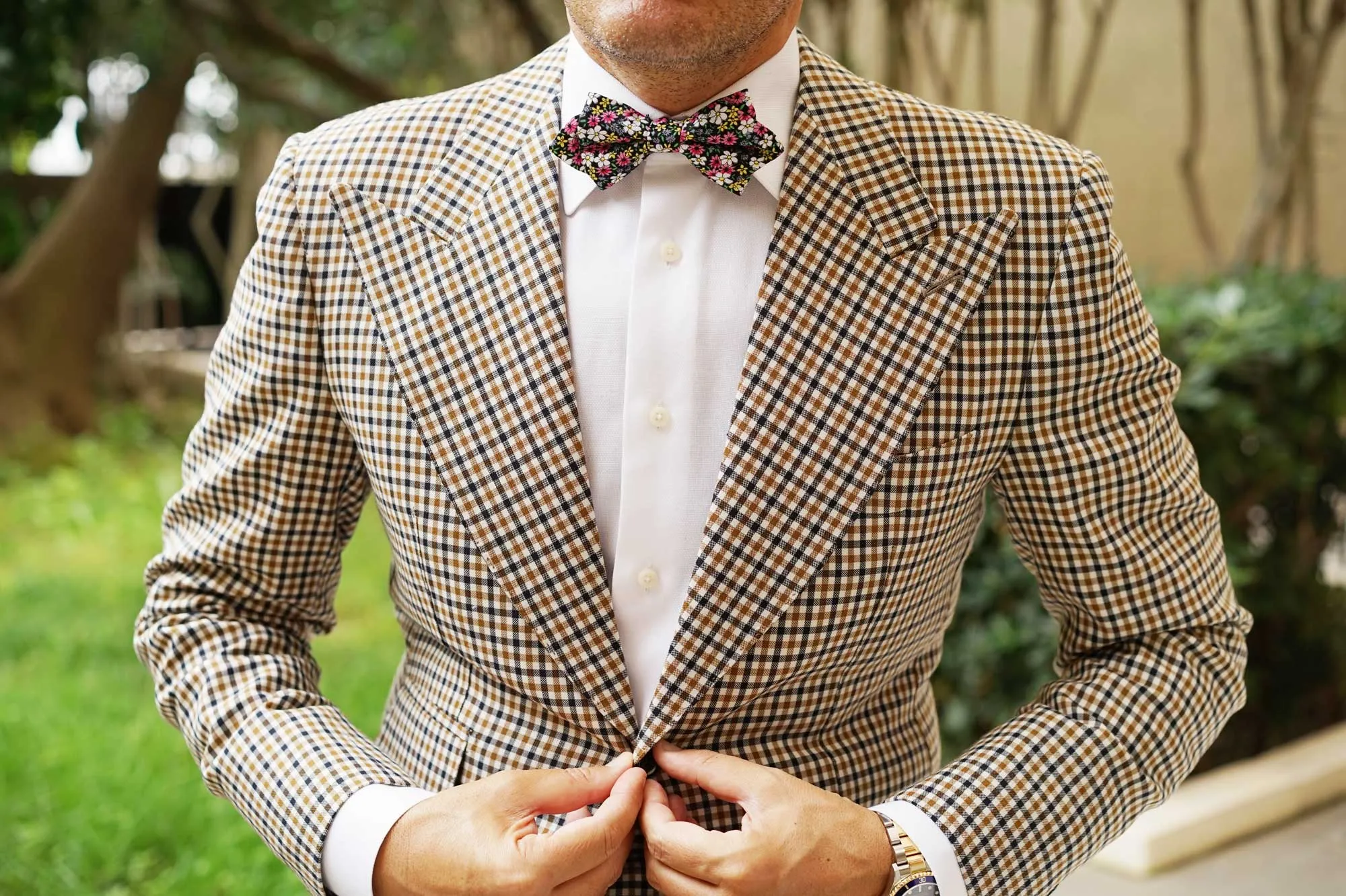 Daffodil Floral Diamond Bow Tie sold by OTAA product image thumbnail 3