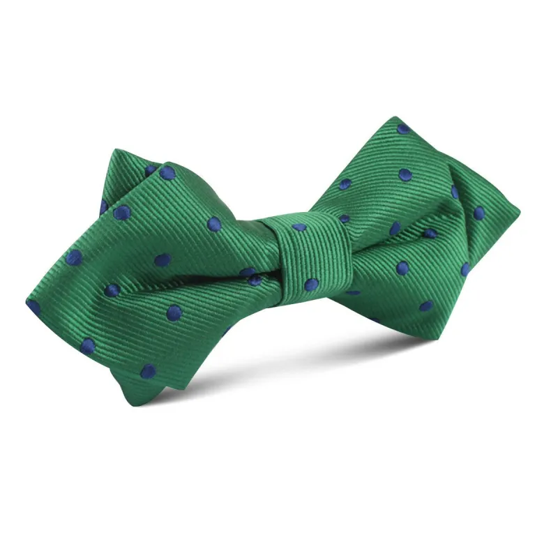 Forest Green Dark Polkadot Diamond Bow Tie made by OTAA