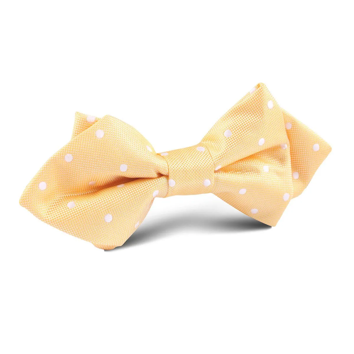 Yellow with White Polka Dots Diamond Bow Tie sold by OTAA