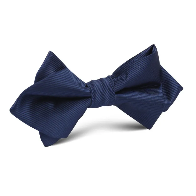 Navy Blue Line Diamond Bow Tie made by OTAA