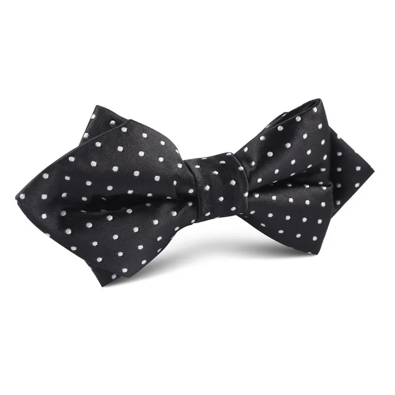 Black Polka Dot OTAA Diamond Bow Tie made by OTAA