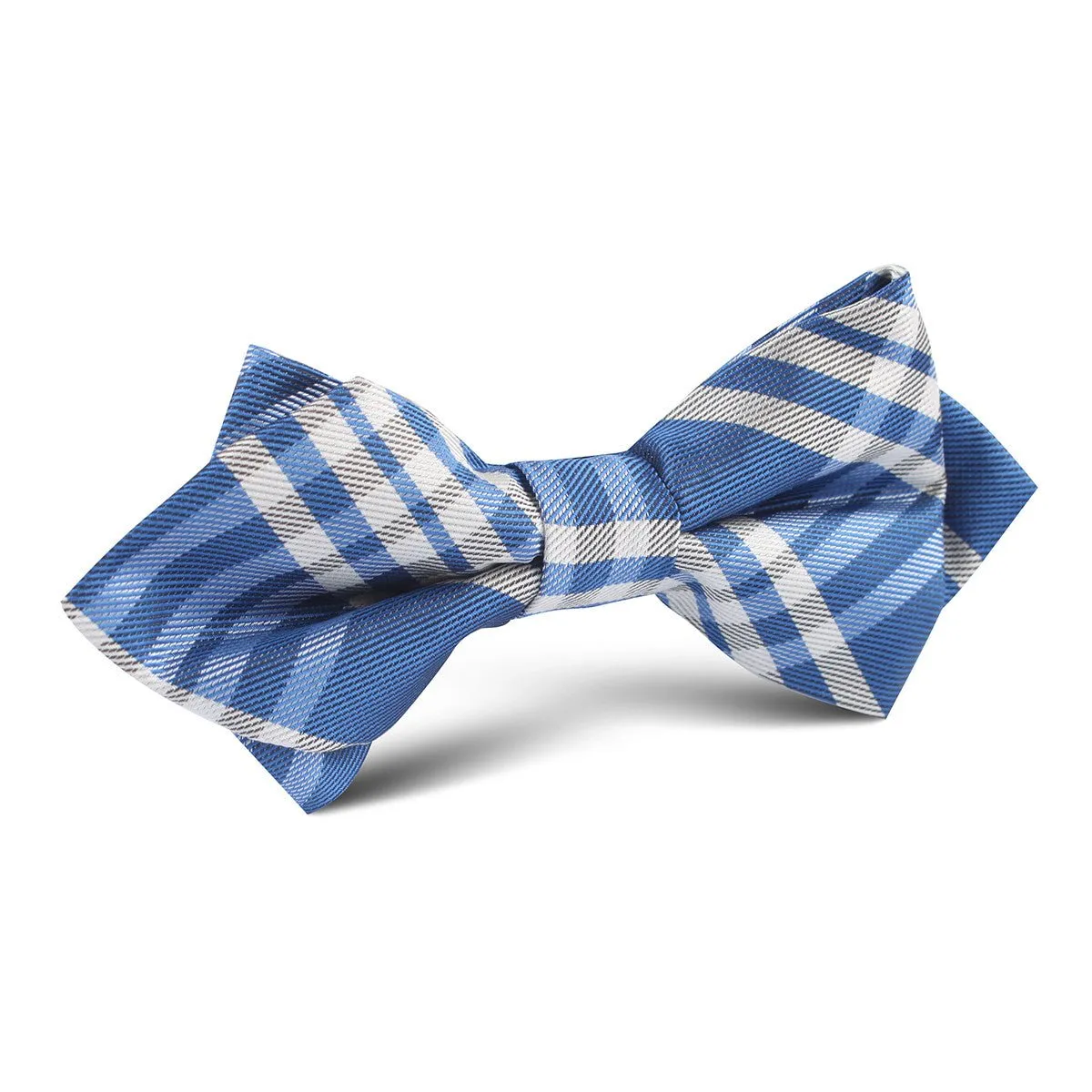 Cobalt Blue with White Stripes Diamond Bow Tie sold by OTAA