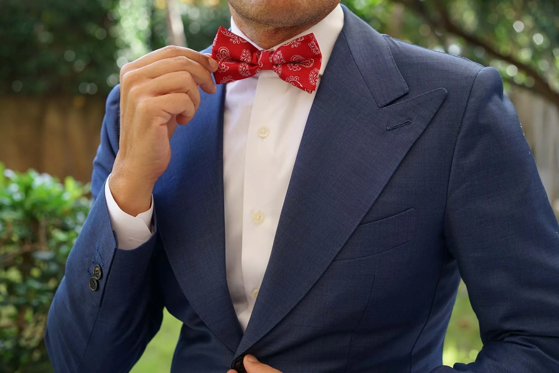 Paisley Red Bow Tie sold by OTAA product image thumbnail 3
