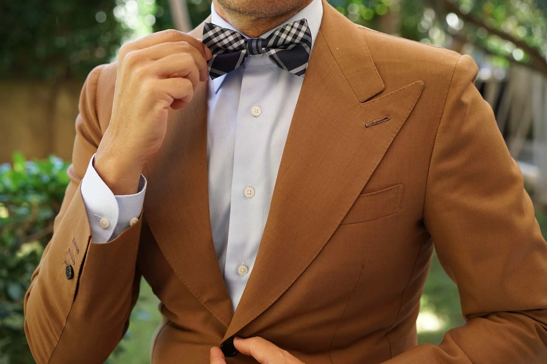 Midnight Blue with White Stripes Bow Tie sold by OTAA product image thumbnail 5