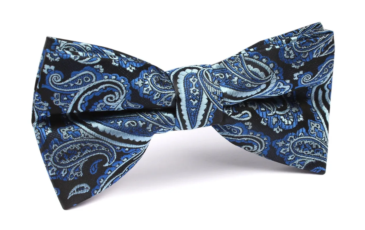 Paisley Black and Blue Bow Tie made by OTAA